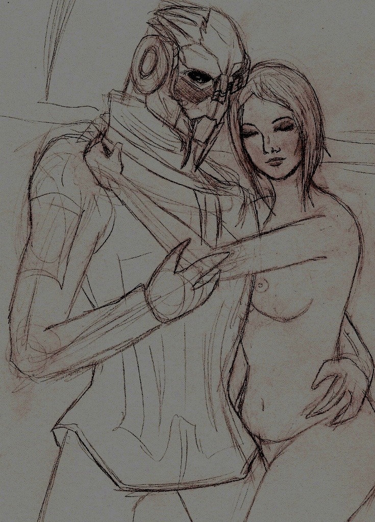 commander_shepard female femshep garrus_vakarian interspecies mass_effect rule34 tagme turian