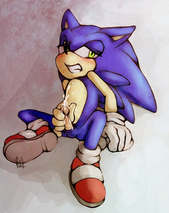 2009 anthro balls biped blue_body blue_fur blush bodily_fluids clothing cum e621 erection eulipotyphlan footwear fur genital_fluids genitals green_eyes hedgehog humanoid_genitalia humanoid_penis male mammal masturbation orgasm penile penile_masturbation penis rebe-it sega shoes solo sonic_the_hedgehog sonic_the_hedgehog_(series)