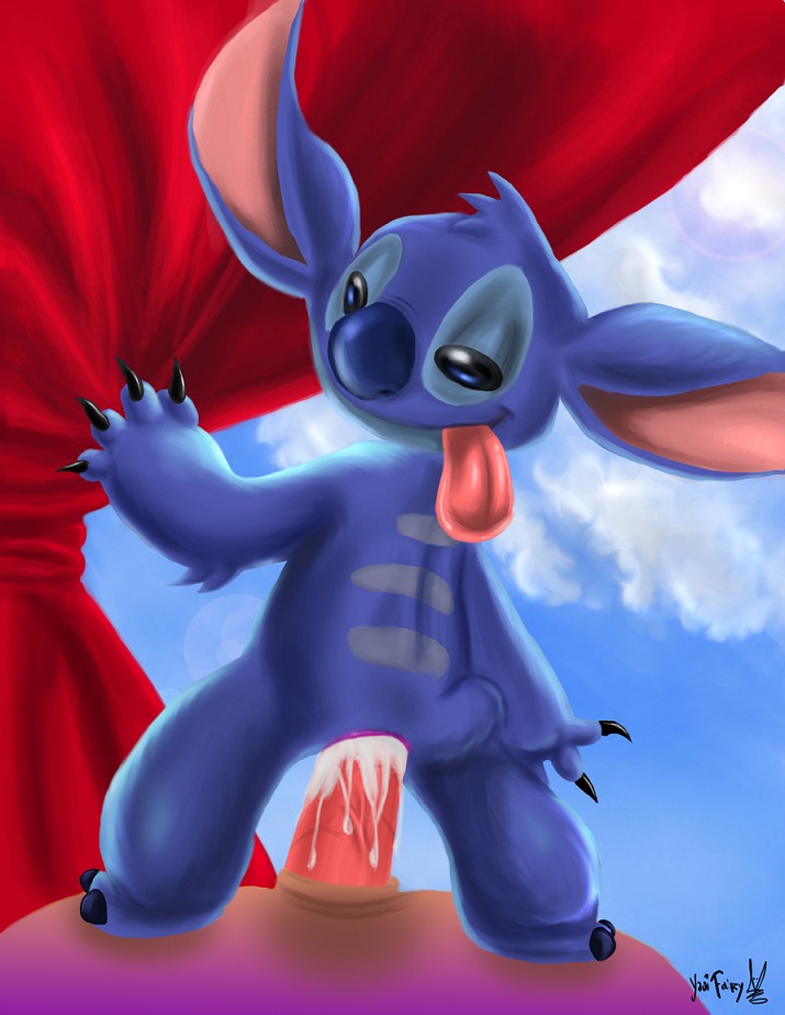 anthro cum dildo disney experiment_(species) female feral from_behind fur furry gay lilo_and_stitch looking_back male male_only masturbation nude penis pussy rule34 solo standing stitch tongue yaoifairy