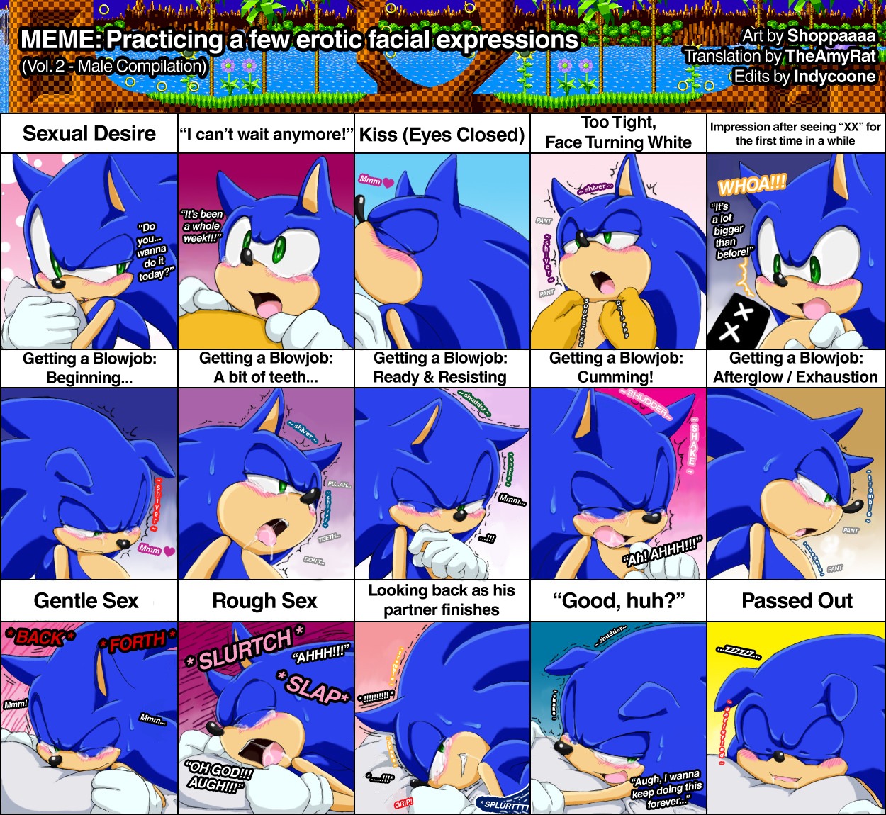 anthro bed biped blue_background blue_body blue_fur blue_skin blush bodily_fluids bored censor_bar censored clenched_teeth clothing comic crossed_arms crying digital_media_(artwork) drooling duo e621 english_text eulipotyphlan expression_sheet eyes_closed fellatio fist flower fur furniture gloves grasp green_eyes handwear heart_symbol hedgehog humanoid_pointy_ears leaf looking_back looking_down looking_up lying male mammal multiple_poses number open_mouth oral palm_tree penetration penile pillow pink_background plant pointy_ears pose purple_background quills_(anatomy) raised_arm rock saliva screaming sea sega sex shocked shoppaaaa simple_background sleeping solo_focus sonic_the_hedgehog sonic_the_hedgehog_(series) suggestive sweat teal_background tears teeth text tongue tree water white_background yellow_background yellow_body yellow_skin