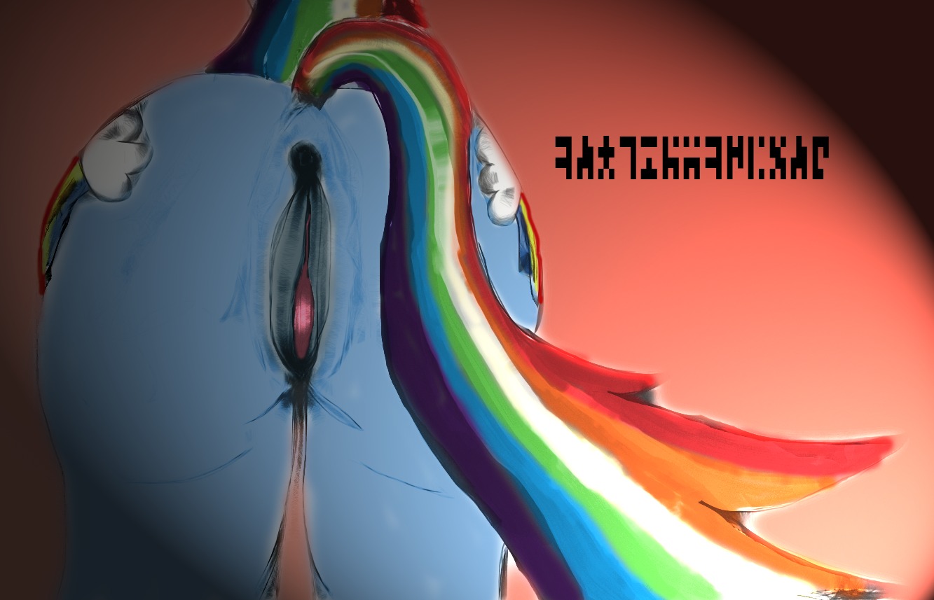 ass ass_focus equine female feral friendship_is_magic horse my_little_pony pony rainbow_dash_(mlp) rule34 smooth_skin tagme