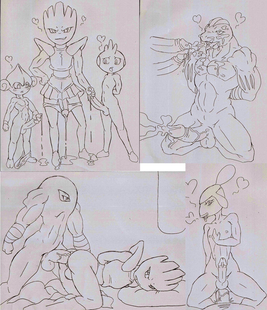 buggery color dark-moltres hitmonchan hitmonlee interspecies machoke male male_only medicham meditite multiple_males nintendo pokemon pokemon_(species) rule34 tyrogue yaoi