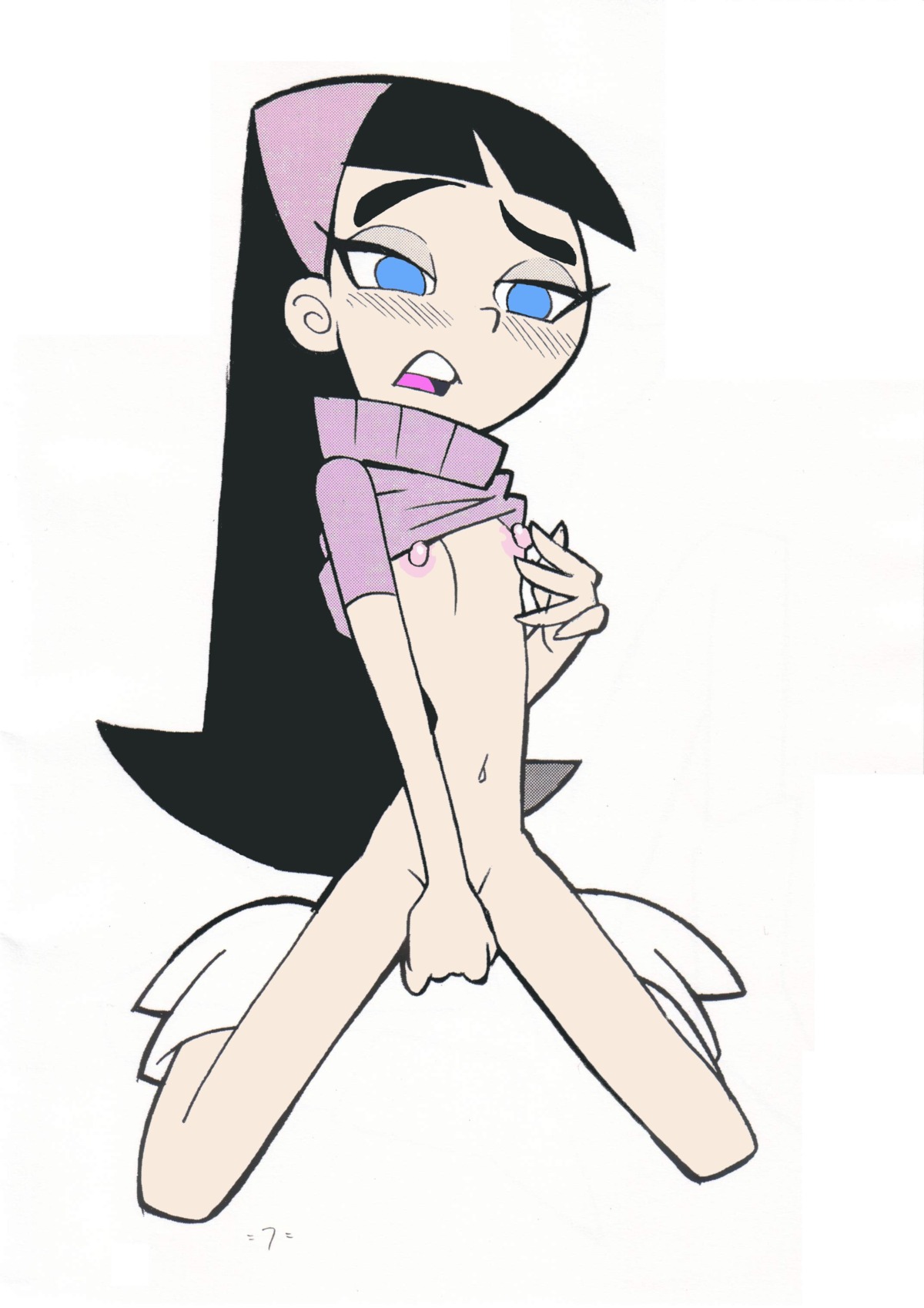 1girls eyeshadow female masturbation nickelodeon rule34 straight_hair tagme the_fairly_oddparents trixie_tang union_of_the_snake