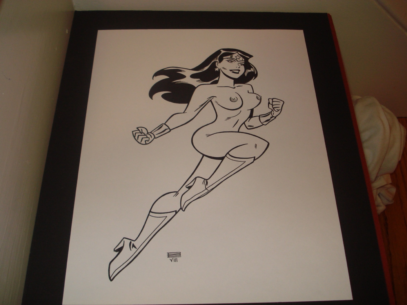 boots breasts david_farley dc dc_comics female gloves monochrome nipples photo_(medium) rule34 tagme wonder_woman wonder_woman_(series)
