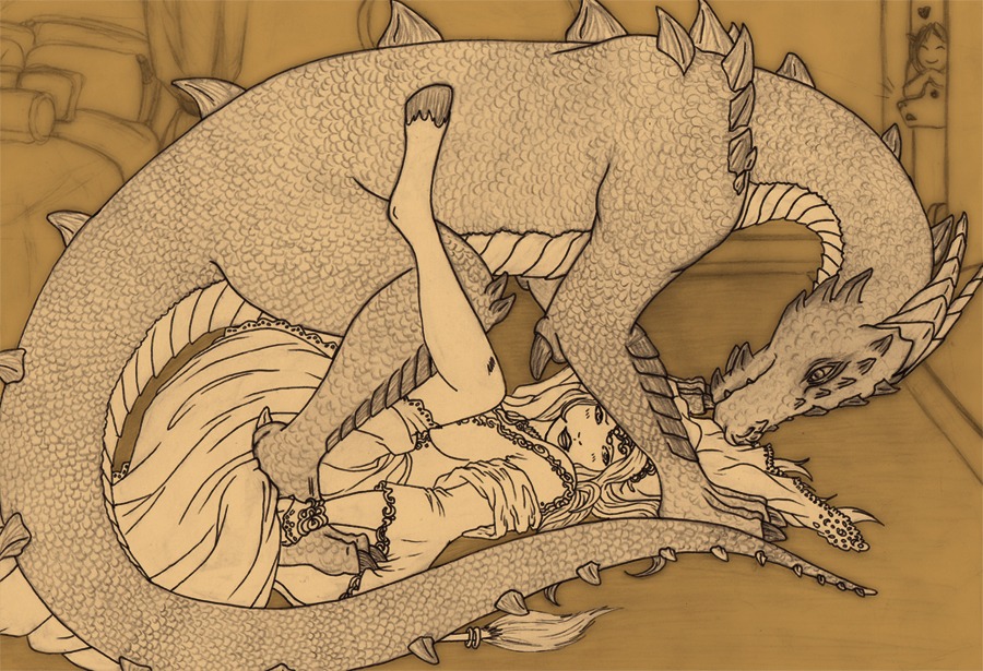 anthro anthro_on_feral being_watched bestiality demeterservant dominant dragon duo_focus e621 female female_on_feral feral group hooves horn interspecies lanicera larger_dom larger_male larus_(character) looking_at_another male male/female mammal mythological_creature mythological_scalie mythology peeping scalie sex short_story size_difference smaller_female story story_in_description tail unknown_species vaginal