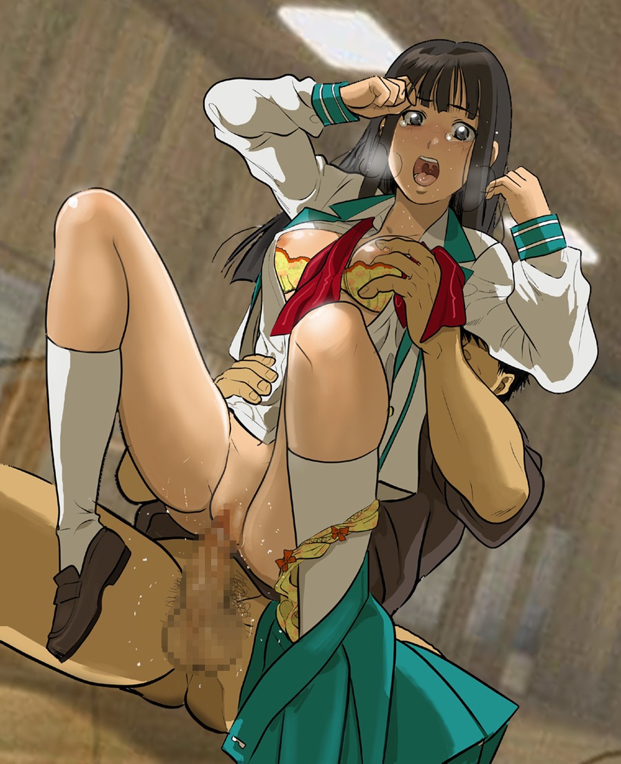 1girls black_hair blush bra breasts censored clothing dark-skinned_male faceless_male female full_metal_panic human indoors isomura_tomomi light-skinned_female light_skin long_hair male medium_breasts panties penis plumeria pubic_hair pussy rule34 school_uniform sex skirt socks spread_legs tagme vaginal_penetration