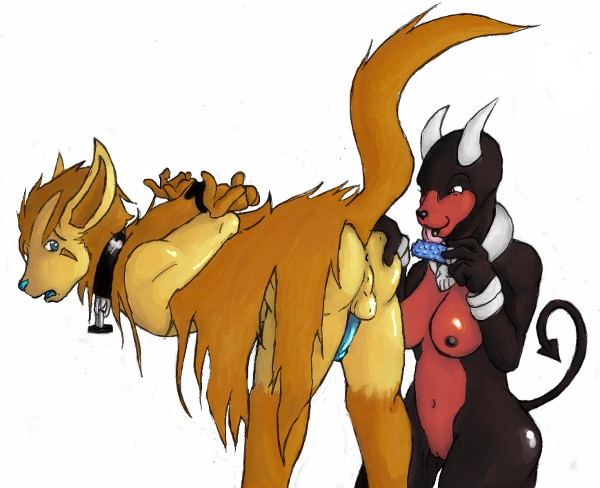 female houndoom lesserred mightyena nintendo pok&eacute;mon_(species) pokemon pokemon_(species) rule34