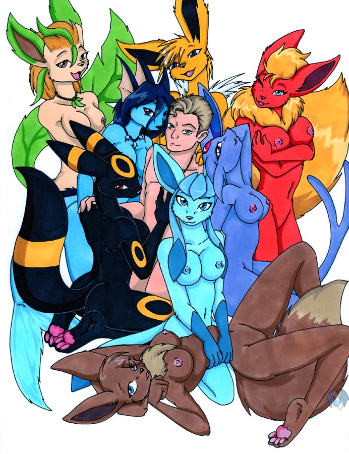 eevee eeveelution espeon female flareon fur furry furry_ears furry_tail glaceon jolteon leafeon pokemon pokemon_(species) rule34 tail tierafoxglove umbreon vaporeon