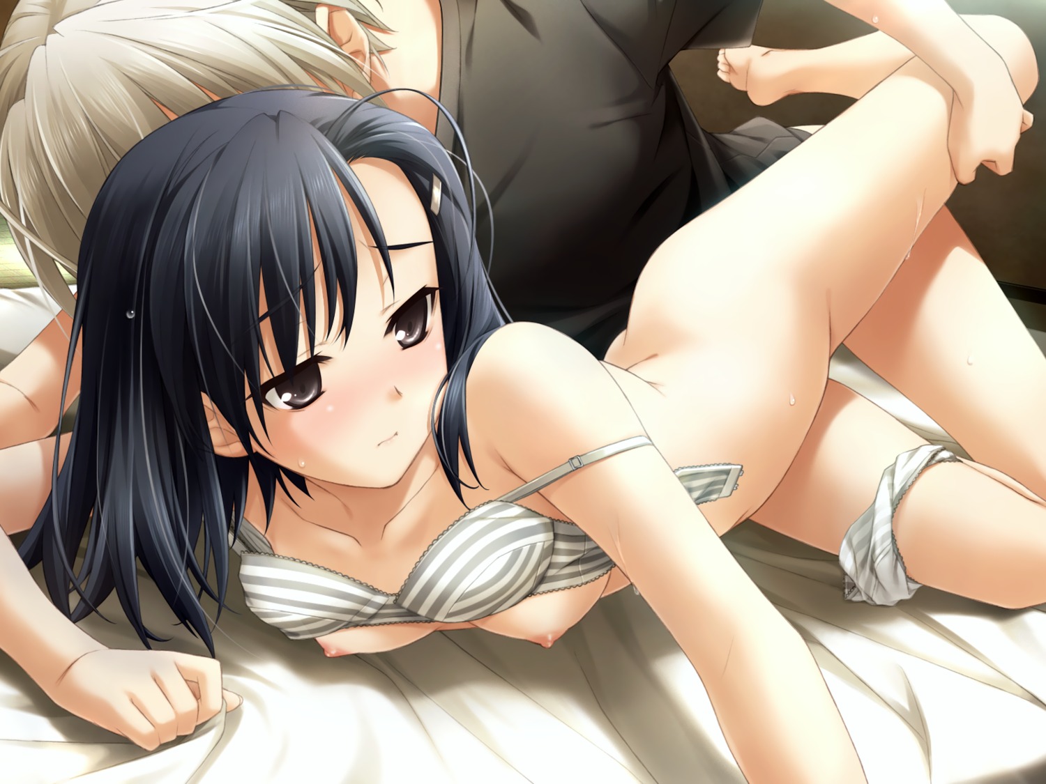 bra breasts female hashimoto_takashi kuranaga_kozue nipples panties rule34 sex underwear yosuga_no_sora
