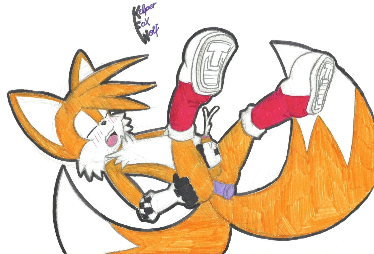 anthro boots canine cum fox fur furry_tail gloves kelper_fox_wolf lying male male_only mammal masturbation mostly_nude multi_tail on_back penis rule34 sega solo sonic_(series) sonic_the_hedgehog_(series) tagme tail tails tails_the_fox white_fur yellow_fur