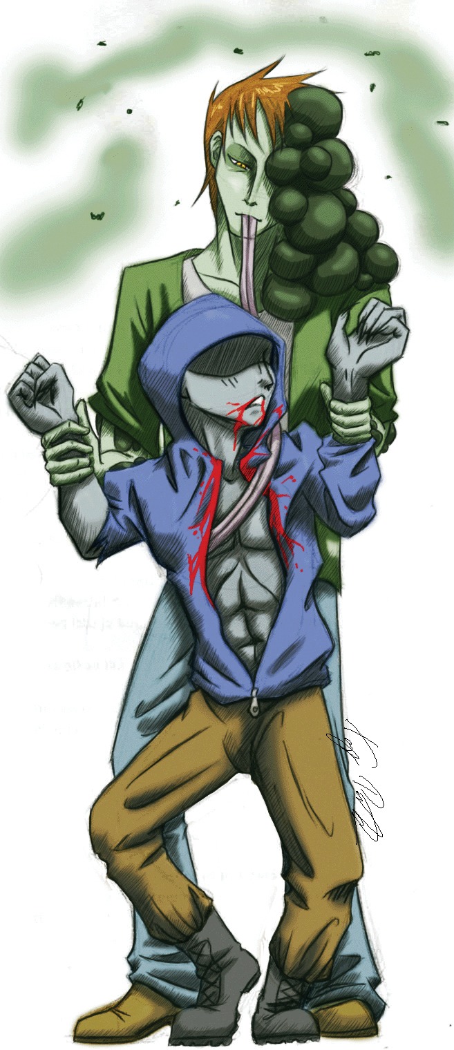 2boys 2d artist_request hunter_(left_4_dead) left_4_dead left_4_dead_(series) long_tongue male male/male male_only multiple_boys multiple_males rule34 size_difference smoker_(left_4_dead) tongue tongue_out zombie zombie_boy