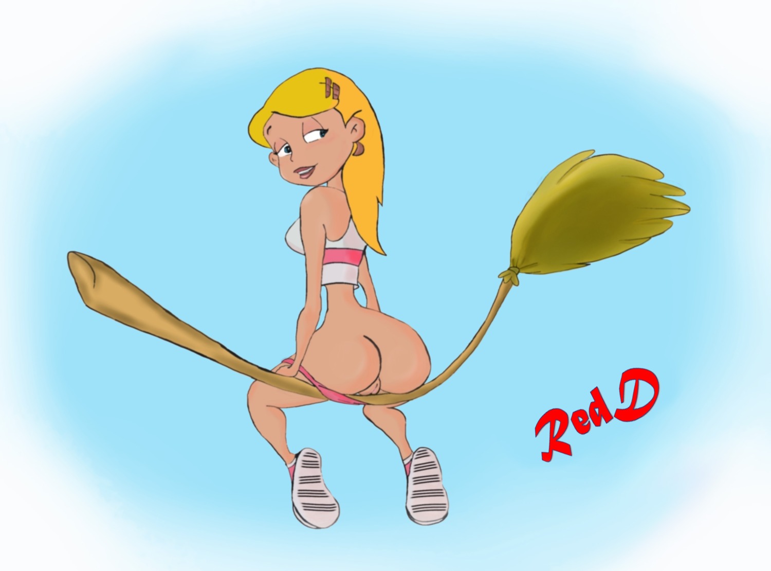 1girls ass blonde_hair blue_eyes bottomless broom broomstick cameltoe dated female hourglass_figure pussy redd_(artist) rule34 sabrina:_the_animated_series sabrina_spellman sabrina_the_teenage_witch teenager vagina witch