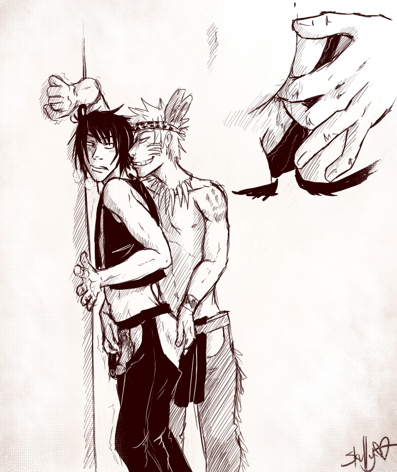2boys anal_fingering ass human male male_only multiple_males naruto naruto_(series) penis rule34 sasuke_uchiha skully_(artist) uzumaki_naruto yaoi