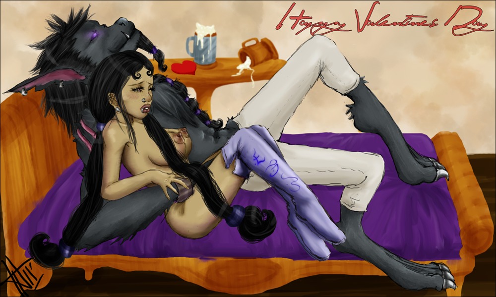 black_hair disturbia dwarf female interspecies rule34 werewolf worgen world_of_warcraft