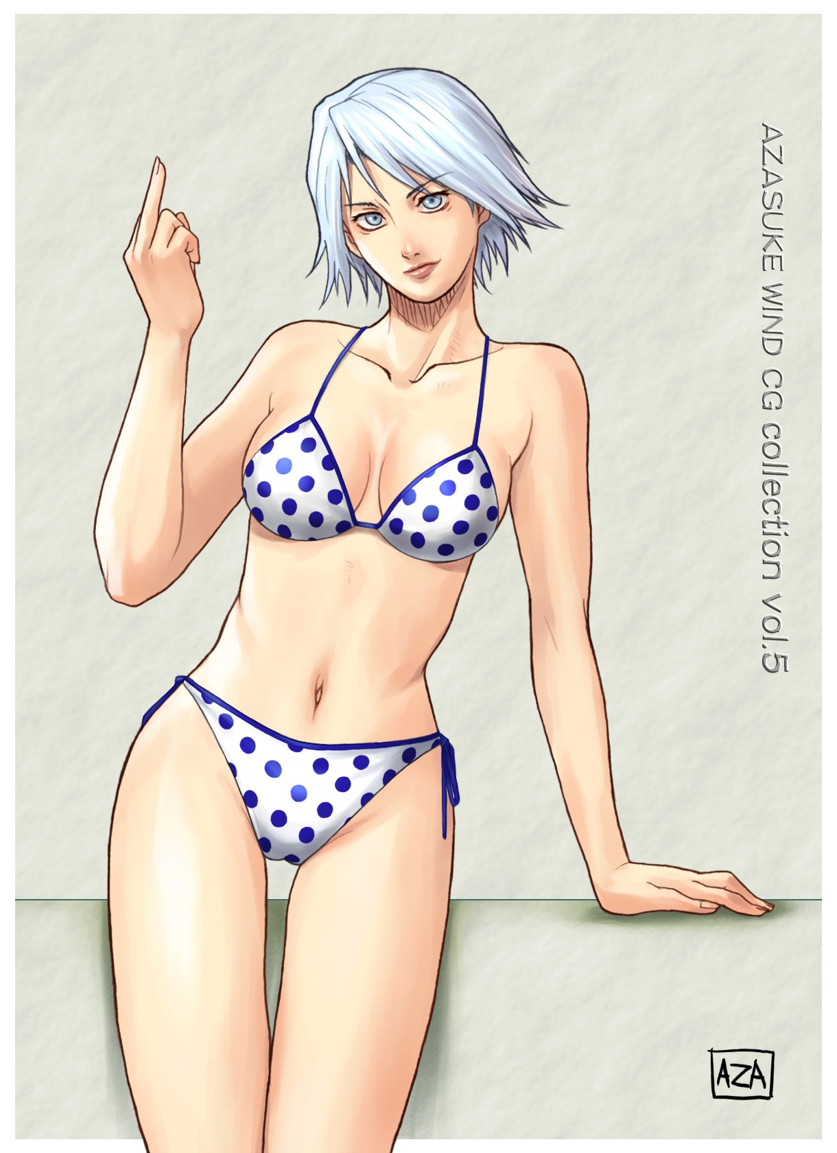 azasuke bikini christie_(doa) dead_or_alive female highres middle_finger rule34 swimsuit tecmo