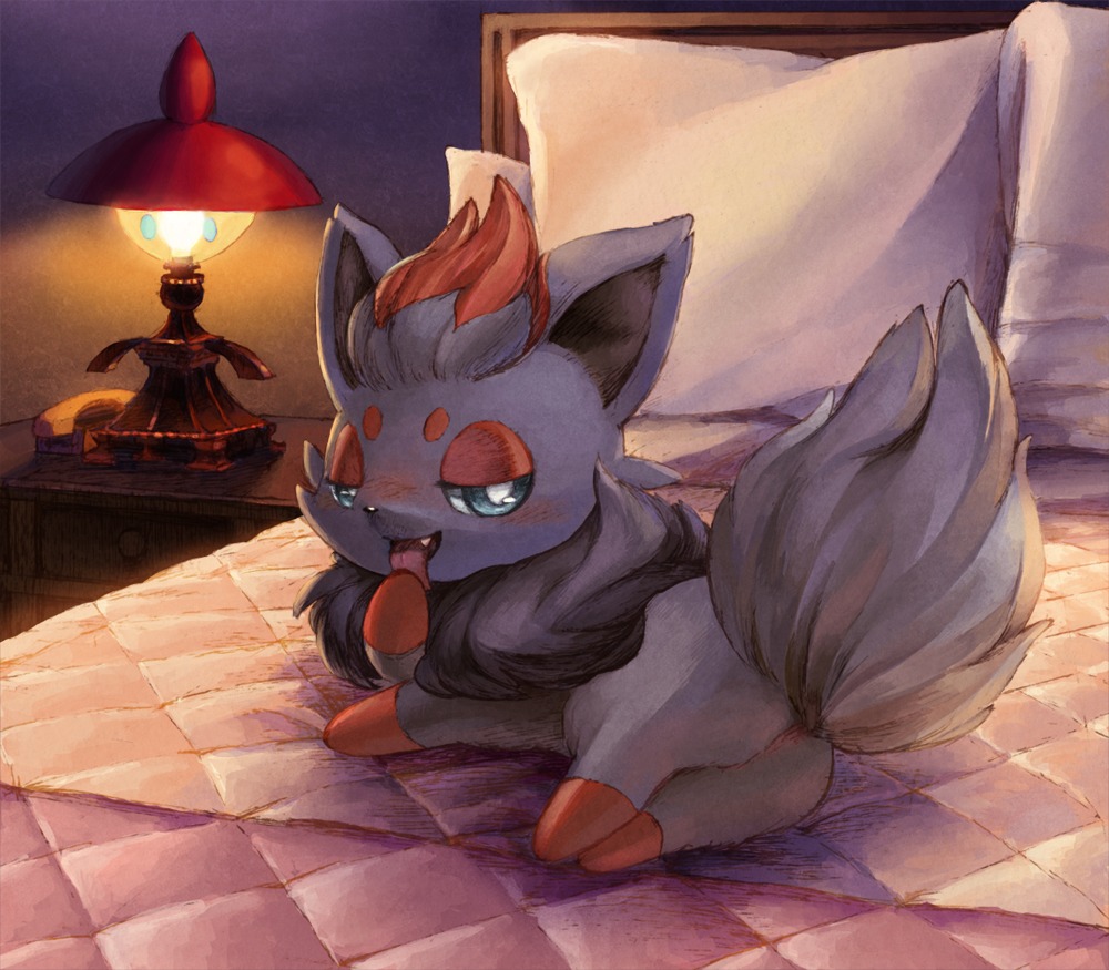 female feral pokemon pokemon_(species) rule34 tagme tongue tongue_out zorua