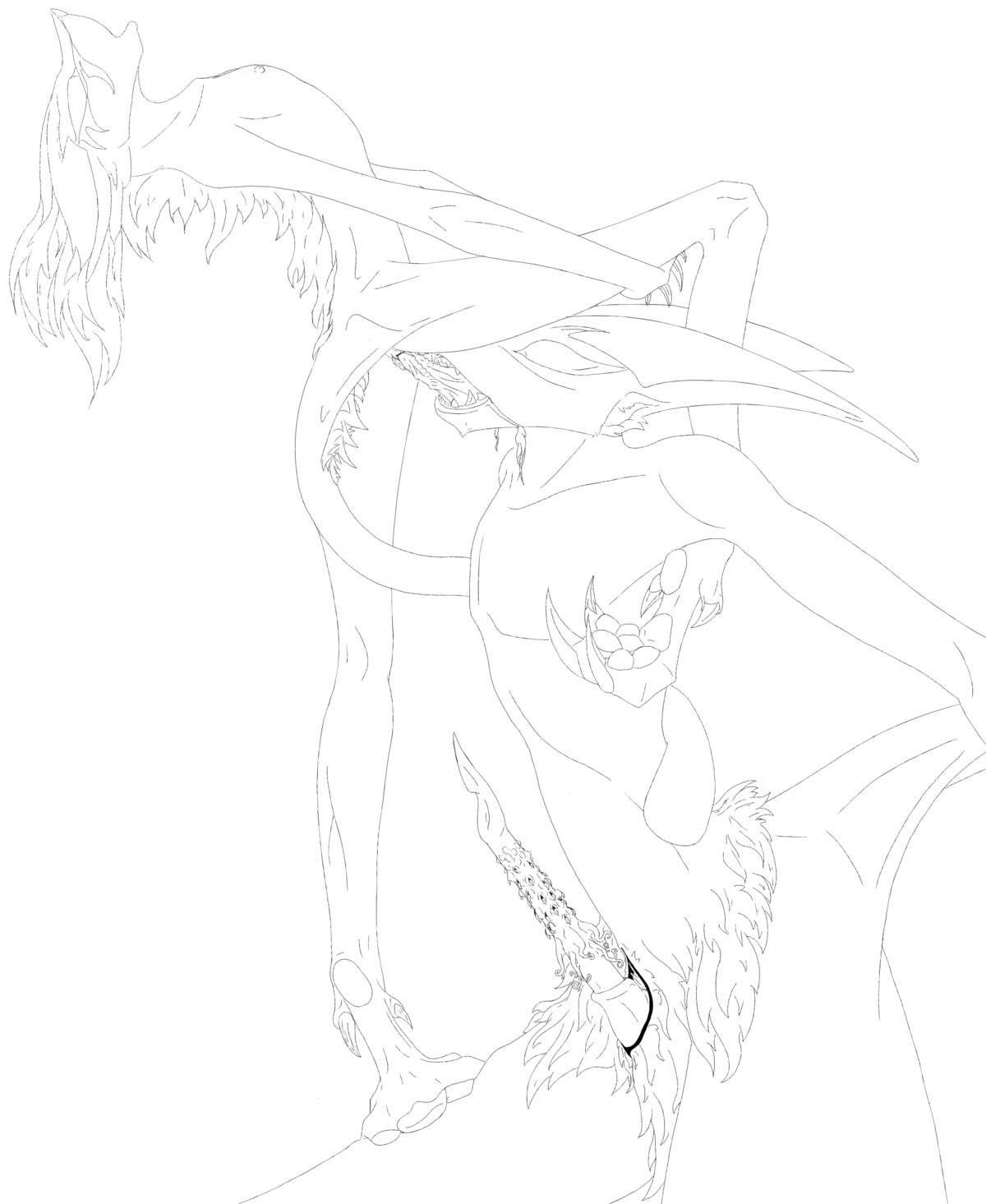 2010 absurd_res chimera claws digital_drawing_(artwork) digital_media_(artwork) duo e621 erection female full-length_portrait genitals hi_res hybrid jumy kunako line_art looking_at_viewer male male/female monochrome nipples nude open_mouth penis penis_tongue portrait side_view simple_background straddling tail three-quarter_portrait tongue undergothantro unusual_anatomy unusual_genitalia unusual_genitalia_placement unusual_penis unusual_penis_placement vulva white_background