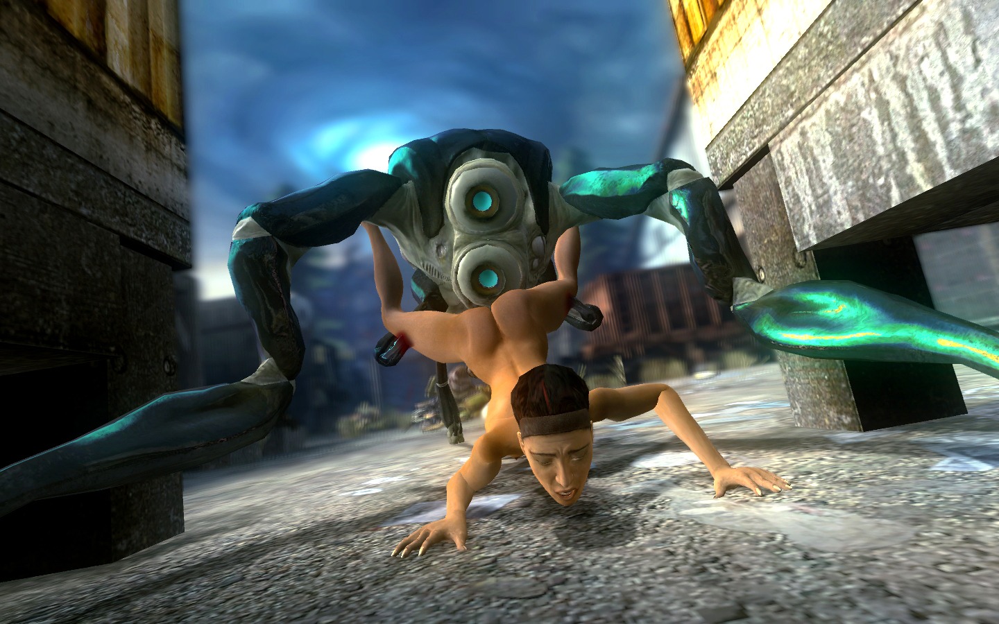 16:9 1girls 3d 3d_(artwork) alien alien/human alyx_vance combine_(half-life_series) completely_naked completely_nude duo female garry's_mod half-life_(series) half-life_2 human humanoid hunter_(half-life) naked naked_female nude nude_female outdoors outside rule34 sex straight synth synth_(half_life) ullson valve