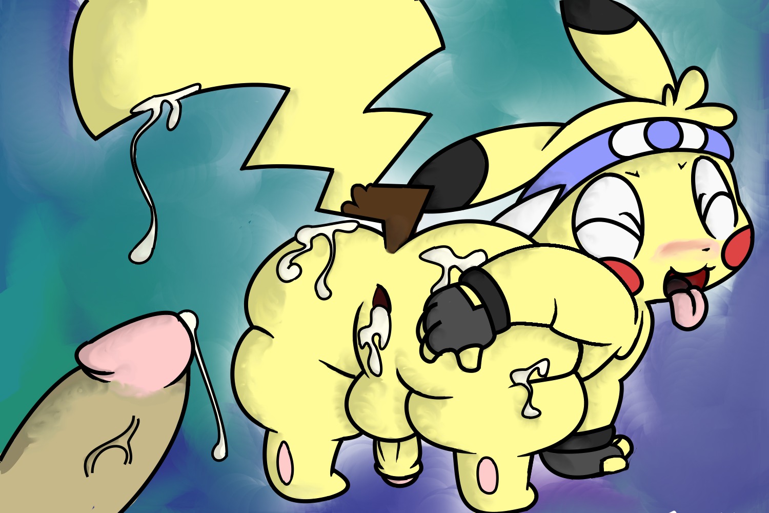 color furry interspecies male male_only multiple_males nintendo no_humans pikachu pokemon rule34 tail tongue yaoi