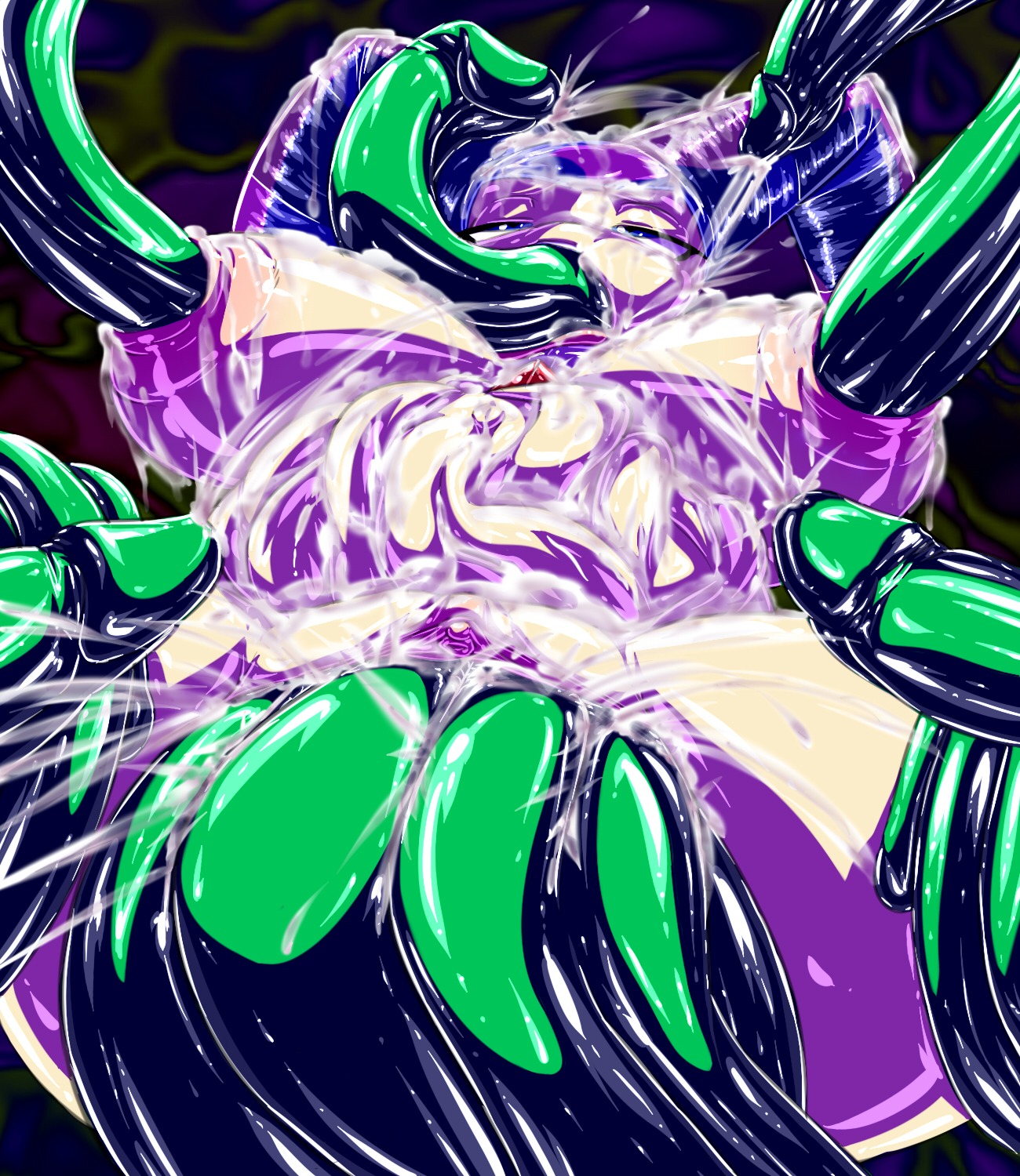 abdominal_bulge abstract_background ahegao all_the_way_through ambiguous_threading big_breasts bodily_fluids breasts collar cum cum_on_body e621 female fucked_silly gblastman genital_fluids hi_res humanoid looking_pleasured multiple_insertions nightmaren nights_(nights_into_dreams) nights_into_dreams nipple_fetish nipple_penetration nipple_play nipples not_furry nude oral orgasm penetration sega sex simple_background solo tentacle_penetration tentacle_sex tentacles threaded_by_tentacle vaginal