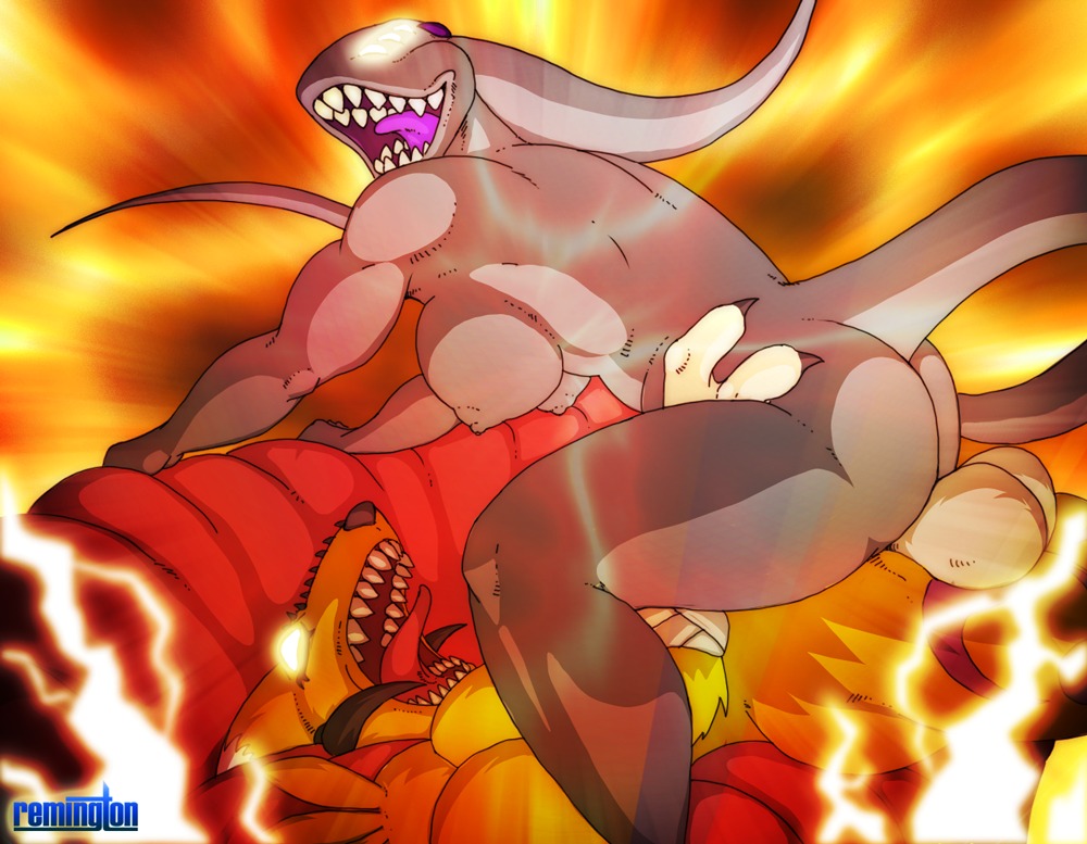 anthro balls big_breasts breasts duo e621 genitals gynomorph intersex nipples open_mouth penetration tail tongue tongue_out unknown_species wegcremington