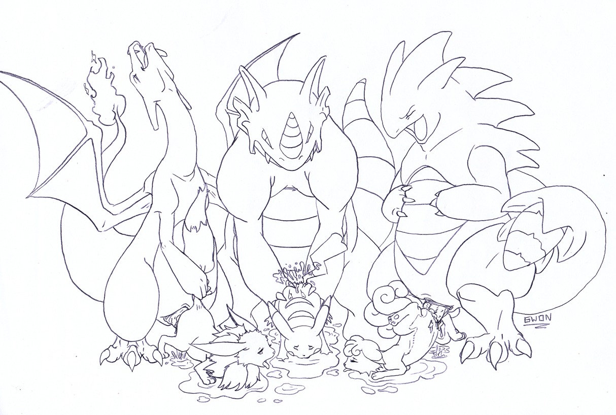 3_fingers 3_toes charizard claws closed_eyes cum cum_puddle eevee erection fangs female feral fire fur furry furry_ears furry_only furry_tail gwon holding_tail insertion interspecies line_art male monochrome multi_tail multiple_females multiple_males nintendo no_humans open_mouth penis pikachu pointy_ears pokemon pokemon_(species) pussy raised_tail rape rhydon rule34 sex size_difference straight tail tail_fire tails tongue tongue_out tyranitar uncensored vaginal_insertion vaginal_penetration vulpix white_background wings