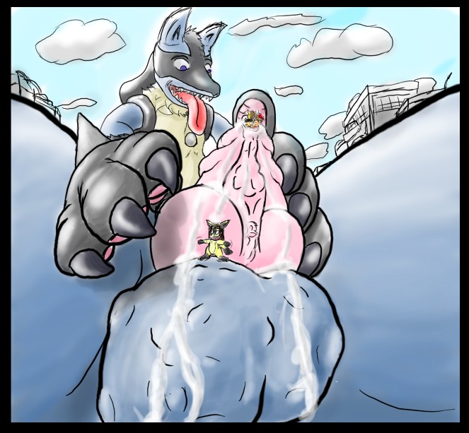 ambiguous_gender anthro lucario male male/ambiguous male_pred pokemon pokemon_(species) rule34 size_difference tagme vore