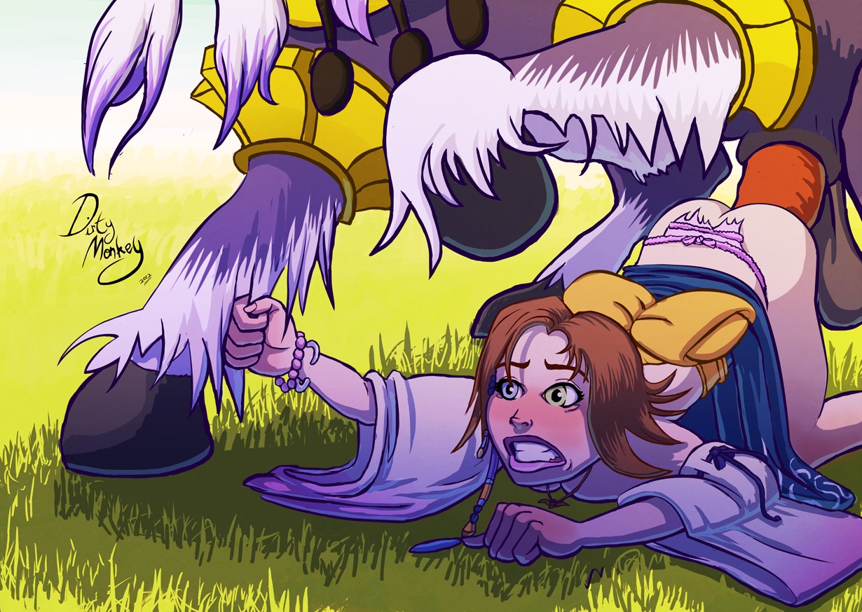 aeon_(final_fantasy) all_fours balls bestiality blush brown_hair butt duo e621 equid equine erection female female_on_feral female_penetrated feral feral_penetrating feral_penetrating_human final_fantasy final_fantasy_x from_behind_position genitals hair heterochromia horse human human_focus human_on_feral human_penetrated interspecies ixion male male/female male_on_human male_penetrating male_penetrating_female mammal not_furry_focus penetration penis sex square_enix summon thedirtymonkey yuna_(final_fantasy_x)