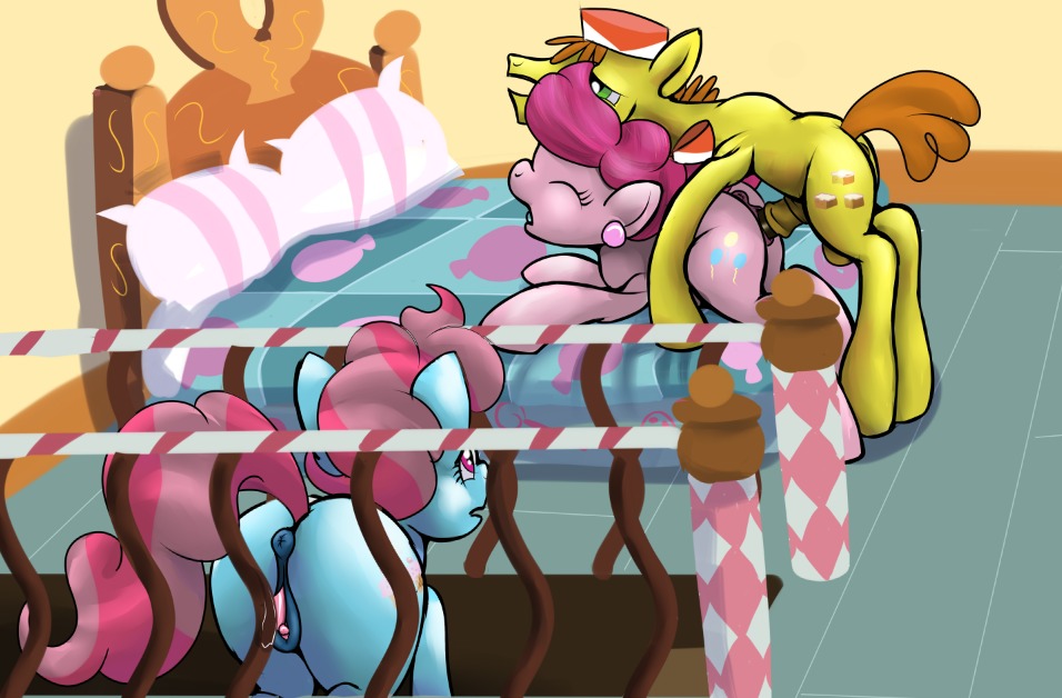 2013 all_fours anus bed being_watched bodily_fluids butt clitoral_winking clitoris cutie_mark doggystyle e621 ear_piercing earth_pony equid equine erection female feral friendship_is_magic from_behind_position fur furniture genital_fluids genitals green_eyes group hair hasbro horse infidelity looking_at_another male male/female mammal mostly_nude mr._cake_(mlp) mrs._cake_(mlp) multicolored_hair my_little_pony nude open_mouth penetration penis piercing pillow pink_body pink_fur pink_hair pinkie_pie_(mlp) pony purple_eyes quadruped ragingsemi sex tail two_tone_hair vaginal vaginal_fluids vaginal_penetration voyeur vulva