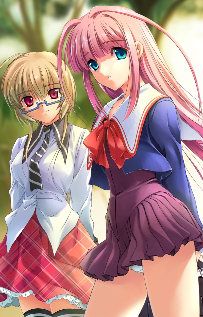 female glasses highres panties rule34 school_uniform schoolgirl serafuku thighhighs underwear white_panties zettai_ryouiki