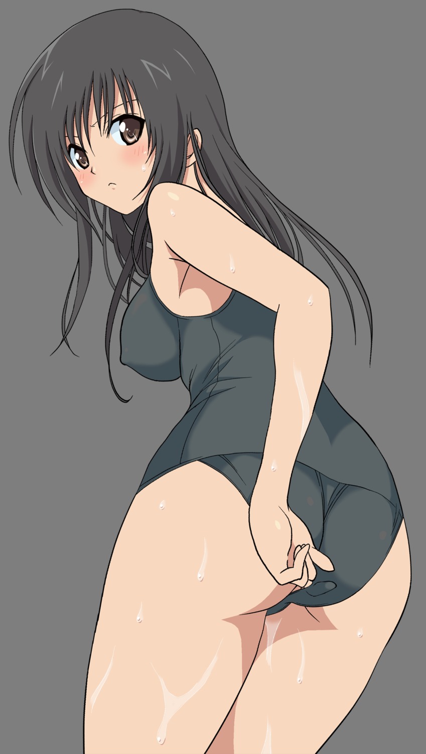 ass breasts erect_nipples female hiiro kotegawa_yui medium_breasts mizugi nipples one-piece_swimsuit rule34 sukumizu swimsuit to_love-ru