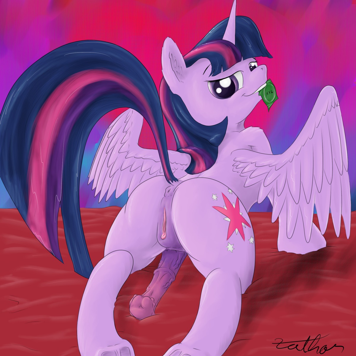 1:1 2014 animal_genitalia animal_penis anus butt clitoral_winking clitoris condom condom_in_mouth cutie_mark e621 equid equine equine_genitalia equine_penis erection feathered_wings feathers feral friendship_is_magic fur genitals hair hasbro herm herm_feral hi_res horn intersex intersex_feral looking_at_viewer mammal mouth_hold multicolored_hair my_little_pony mythological_creature mythological_equine mythology nude object_in_mouth penis penis_backwards presenting presenting_hindquarters purple_body purple_eyes purple_feathers purple_fur purple_hair raised_tail sackless sexual_barrier_device solo tail twilight_sparkle_(mlp) two_tone_hair vein vulva winged_unicorn wings xanthor