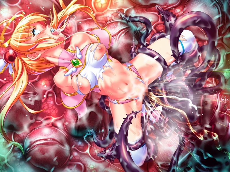 blonde_hair blue_eyes censored clothing female fucked_silly honjou_erena long_hair mahou_shoujo_erena nipples restrained rolling_eyes rule34 slime spread_legs tentacle tied_hair torn_clothes twintails valkyria_(studio)