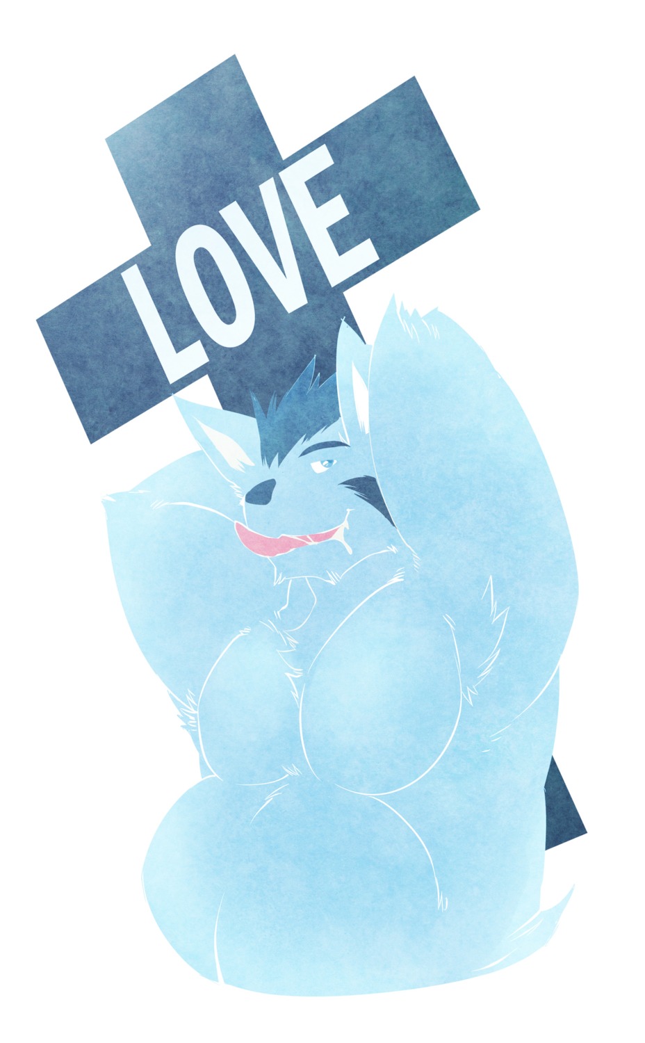2012 absurd_res anthro armpit_hair belly blue_body blue_eyes blue_fur blue_hair bodily_fluids body_hair canid canine canis christianity cross cum cum_drool cum_in_mouth cum_inside cum_on_face digital_media_(artwork) domestic_dog e621 english_text fur genital_fluids hair hi_res husky inviting kokukokuboo langdon_marston licking looking_at_viewer love male mammal moobs musclegut muscular nordic_sled_dog nude open_mouth overweight overweight_anthro overweight_male religion seductive simple_background slightly_chubby smile solo spitz tattoo text tongue tongue_out