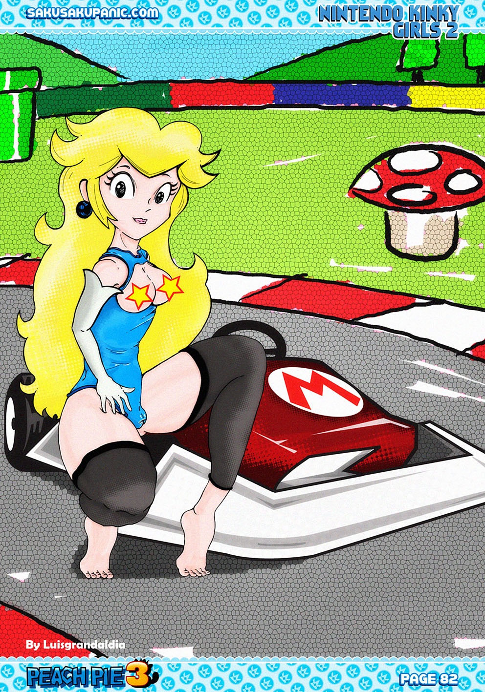 1girls censored female mario_(series) mario_circuit mario_kart mario_kart_ds nintendo princess_peach rule34 sakurakasugano snes_mario_circuit solo tagme