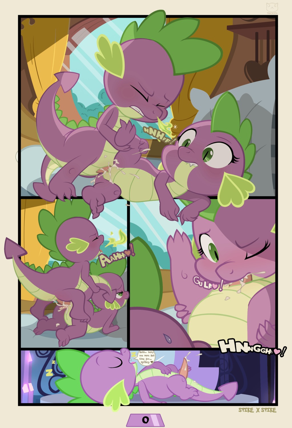 absurd_res anal anal_penetration anus bodily_fluids comic conditional_dnp crossgender cum cum_in_ass cum_in_mouth cum_in_vagina cum_inside dialogue dorsal_ridge dragon dream duo e621 english_text erection fellatio female female_penetrated friendship_is_magic genital_fluids genitals green_eyes hasbro head_ridge hi_res male male/female male_penetrating male_penetrating_female mtf_crossgender my_little_pony mythological_creature mythological_scalie mythology on_model oral oral_penetration penetration penile penile_penetration penis penis_in_vagina purple_body purple_scales scales scalie selfcest sex spike_(mlp) square_crossover tail tail_ridge text tricksta vaginal vaginal_penetration vulva wet_dream young