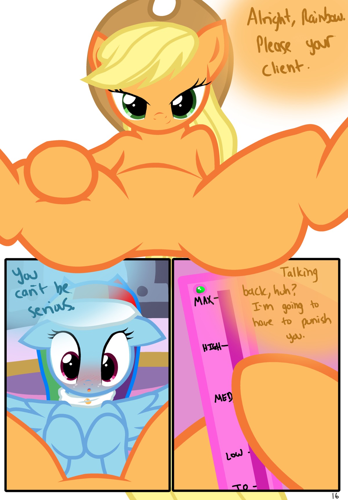 absurd_res applejack_(mlp) blue_body blue_feathers blue_fur blush comic dialogue duo e621 earth_pony english_text equid equine feathered_wings feathers featureless_crotch female female/female feral friendship_is_magic fur hair hasbro hi_res horse mammal multicolored_hair my_little_pony mythological_creature mythological_equine mythology null pegasus pony pyruvate rainbow_dash_(mlp) rainbow_hair sex_toy spa spread_legs spreading text vibrator wing_boner wings