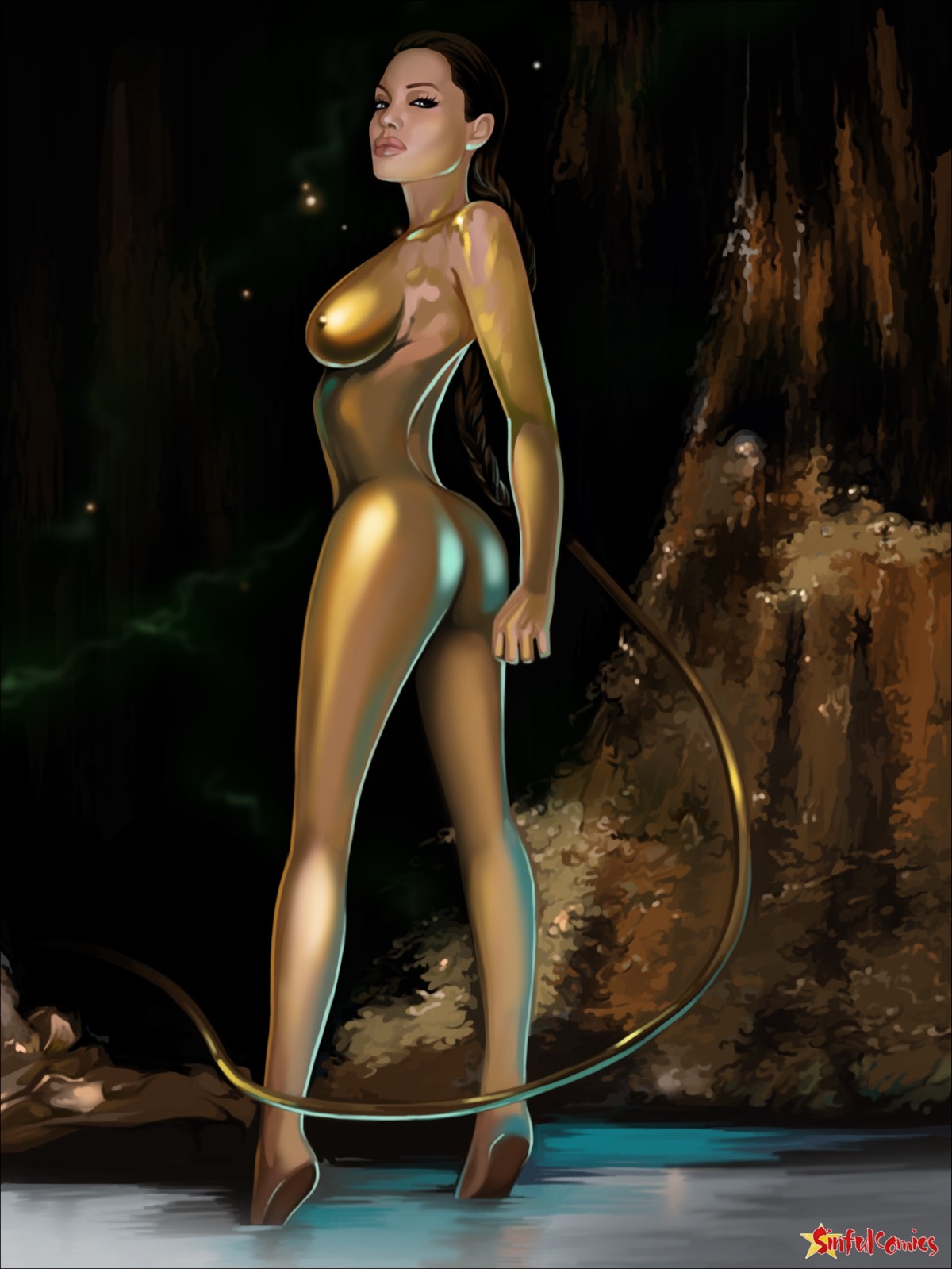 1girls angelina_jolie beowulf beowulf_(2007_film) beowulf_(poem) celebrity female female_only grendel's_mother rule34 sinful_comics solo