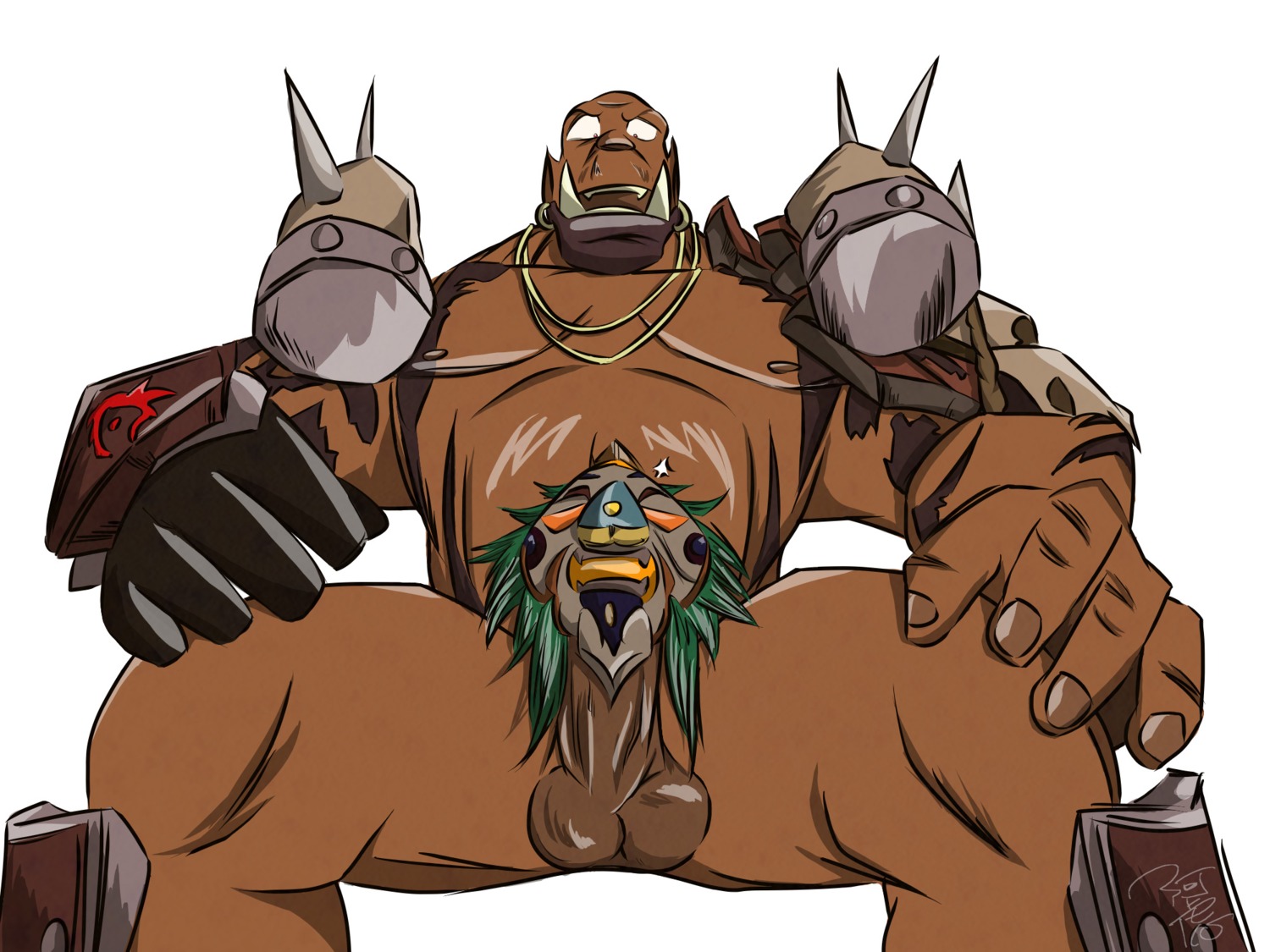 4:3 armor balls biceps big_muscles big_penis blizzard_entertainment clothing digital_media_(artwork) e621 erection garrosh_hellscream genitals hat hat_on_penis headgear headwear hi_res humanoid humanoid_pointy_ears jewelry male mask muscular muscular_humanoid muscular_male nipples not_furry nude orc patchcaacaa pecs penis penis_clothing penis_hat pointy_ears simple_background solo surprised tan_body tan_skin tattoo tusks warcraft 江阿虎