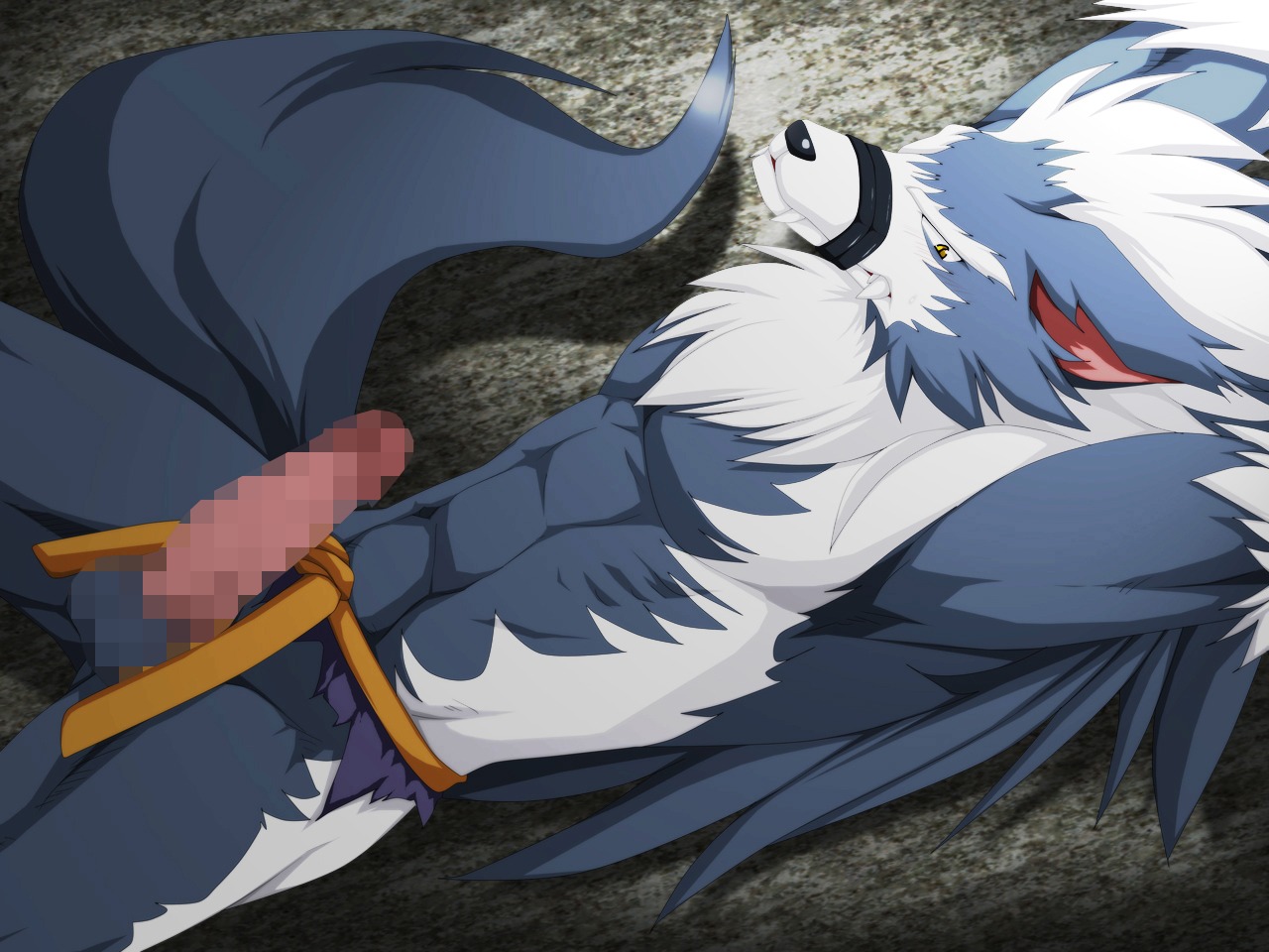 abs anthro balls bondage bound canine capcom censored chest_tuft darkstalkers erection fangs furry gallon jon_talbain male male_only murakami_tarosu naked nude rule34 solo thisarmor video_games werewolf wolf