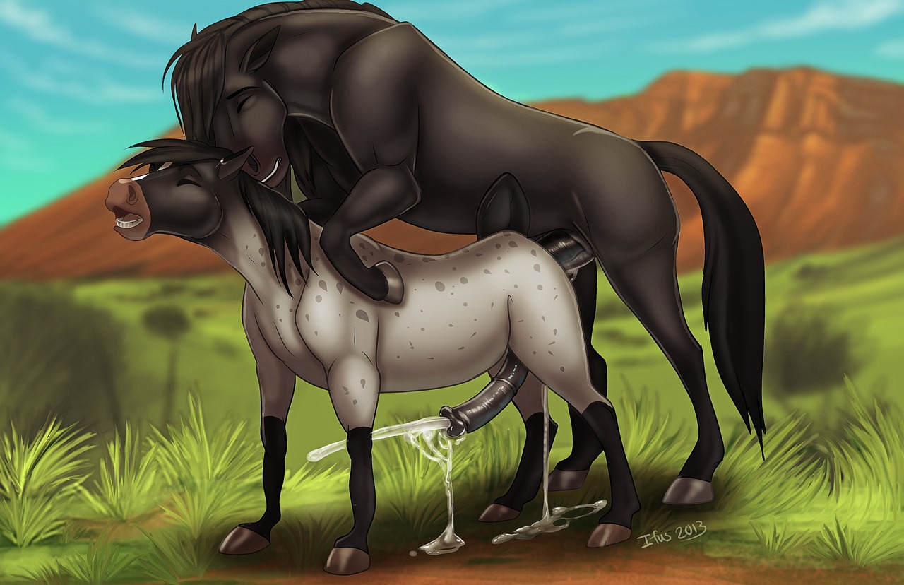 2013 anal anal_penetration animal_genitalia animal_penis black_penis bodily_fluids cum cum_from_ass cum_in_ass cum_inside cum_on_ground cum_while_penetrated cumshot digital_media_(artwork) duo e621 ejaculation equid equine equine_genitalia equine_penis erection excessive_cum excessive_genital_fluids eyes_closed feral feral_on_feral from_behind_position genital_fluids genitals grass hands-free hooves horse ifus looking_pleasured male male/male male_penetrated male_penetrating male_penetrating_male mammal nude open_mouth orgasm outside penetration penis plant quadruped sex sky spots teeth vein