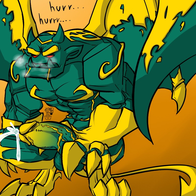 1:1 2011 balls bodily_fluids cum e621 erection galio_(lol) gargoyle genital_fluids genitals humanoid_genitalia humanoid_penis league_of_legends male masturbation membrane_(anatomy) membranous_wings muscular muscular_male penile penile_masturbation penis red_eyes riot_games solo tail tencent wings wulfer-shepherd