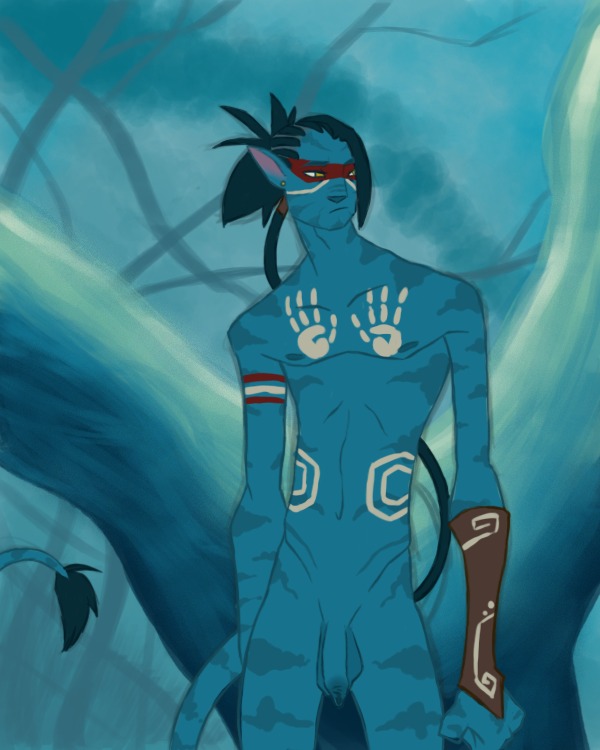 1boy alien alien_only avatar blue_skin flaccid flaccid_penis gay male male_only na'vi penis rule34 solo tail yaoi