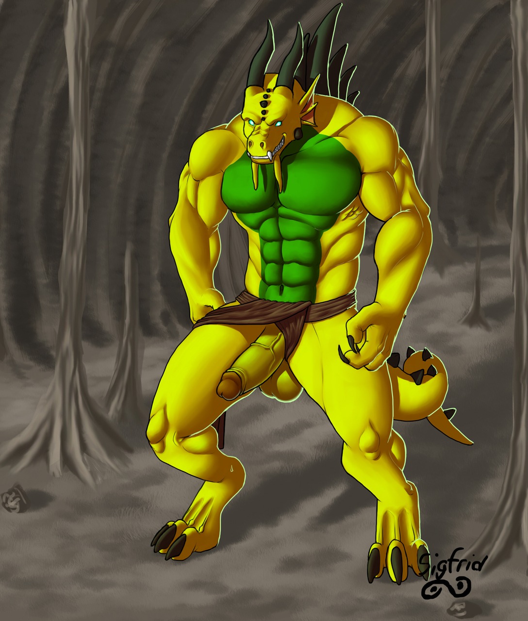 1boy anthro dragon drakonid male male_only penis rule34 sigfrid solo tagme warcraft world_of_warcraft