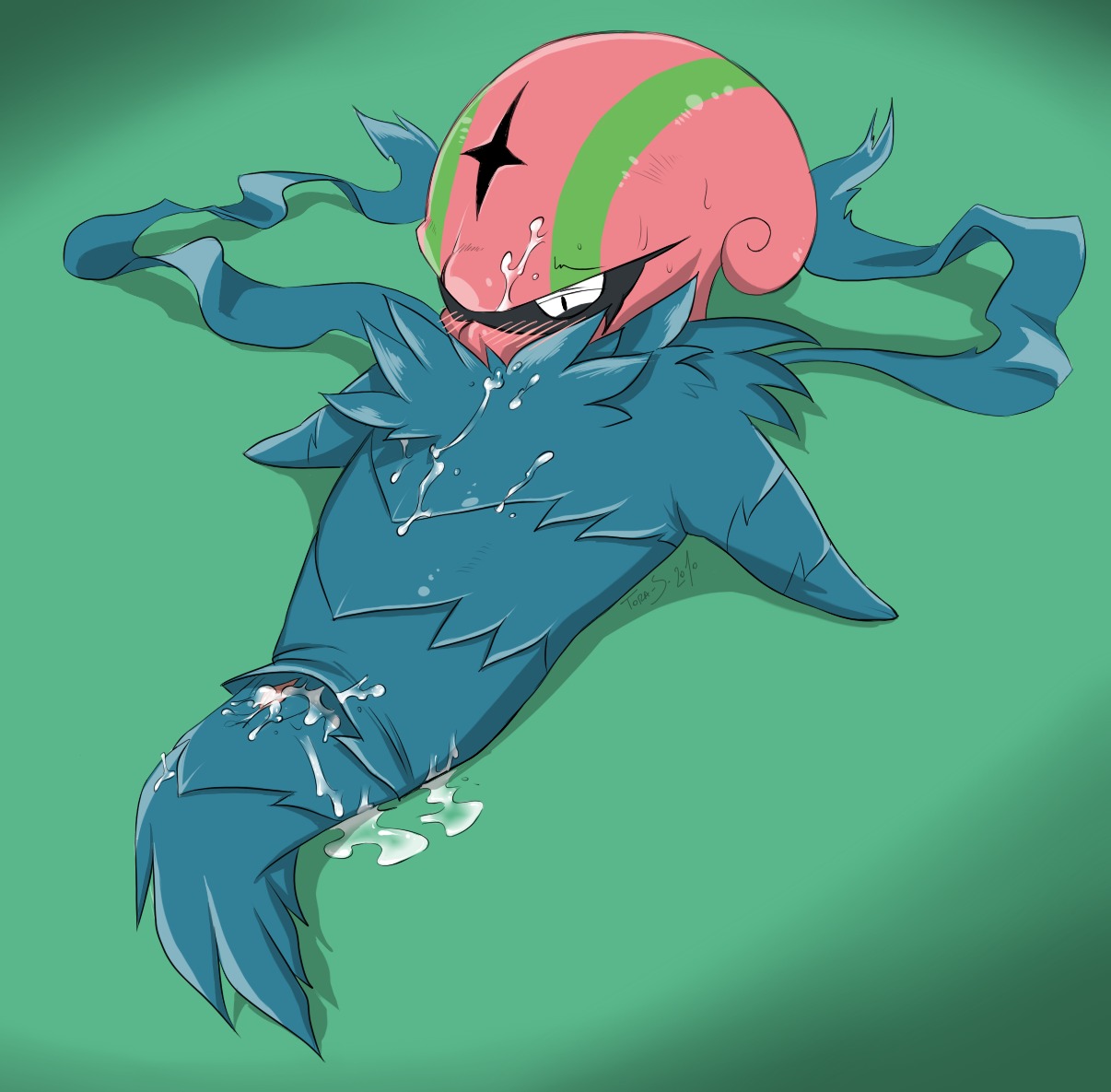 accelgor after_sex blush color cum female female_only nintendo pokemon pussy rule34 solo source_request tagme tora-shiromaru vulva year_request