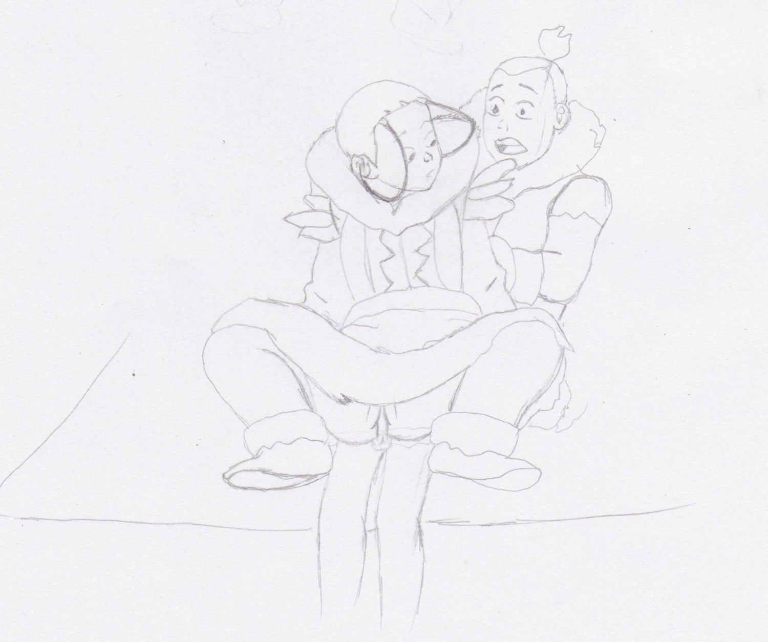 artist_request avatar_the_last_airbender black_and_white clothing female human katara male rule34 sokka straight tagme