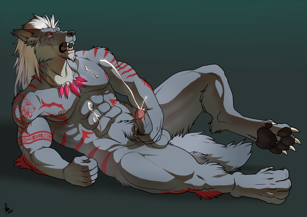 2014 5_toes abs anthro athletic balls biceps big_muscles biped black_nose black_pawpads bodily_fluids canid canine canis claws cum cum_on_belly cum_on_body cum_on_chest cum_on_self cum_string cumshot digitigrade e621 ejaculation erection fangs feet foreskin fur genital_fluids genitals grey_body grey_fur grey_hair grey_penis hair hindpaw humanoid_genitalia humanoid_penis jewelry lying male mammal masturbation muscular muscular_anthro muscular_male necklace nipples nude on_back open_mouth orgasm pawpads paws pecs penile penile_masturbation penis pose raised_leg reclining red_body red_eyes red_fur retracted_foreskin rossciaco soles solo tattoo teeth toe_claws toes tongue vein white_hair wolf