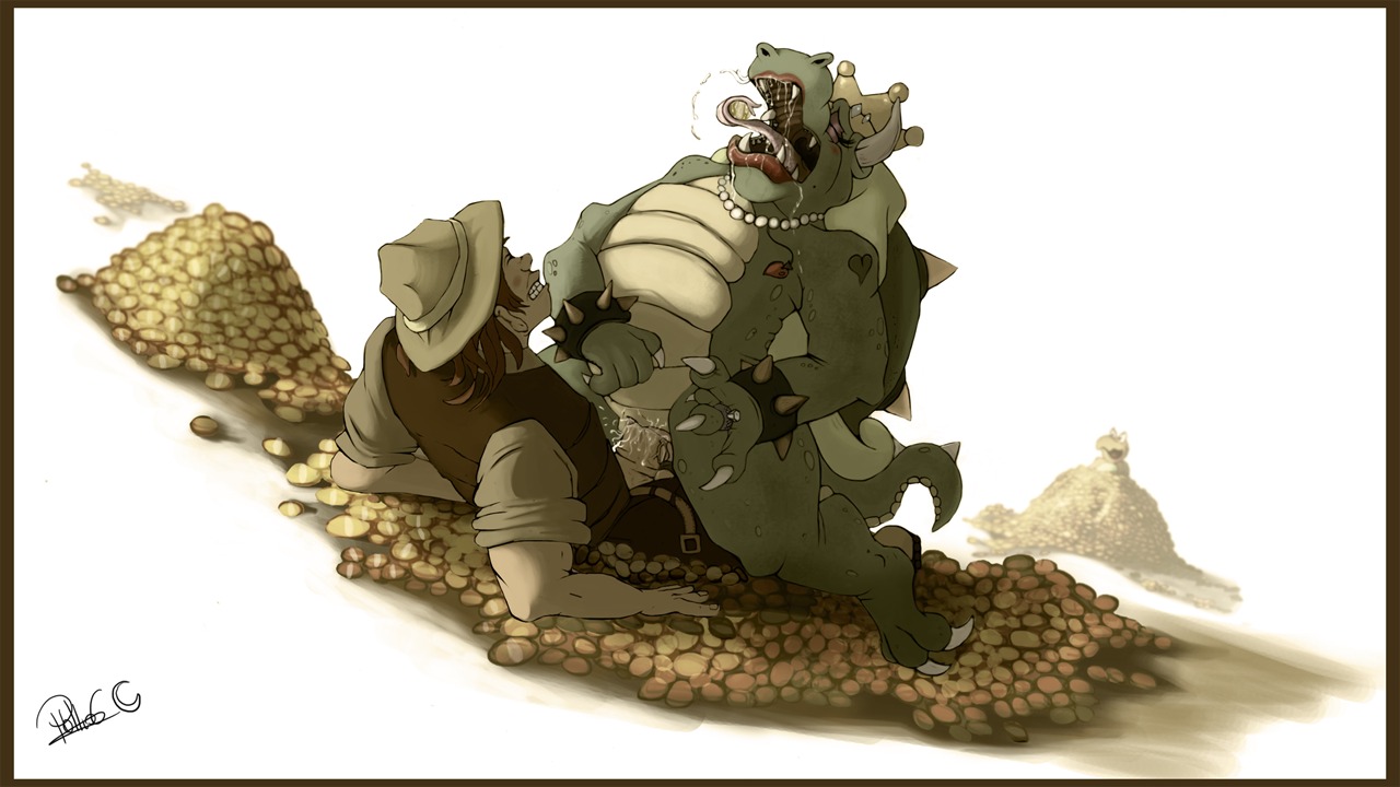 barefoot bowser claws closed_eyes clothes color cowgirl_position crown female female_bowser green_shell hat horns human interspecies king_koopa koopa lying male male_human/female_feral mario_(series) mighty_plumber money nintendo on_back open_mouth pussy ring rule34 rule_63 saliva sex sharp_teeth shell spiky_shell tail the_super_mario_bros._super_show! uni-uniun vaginal_penetration vulva