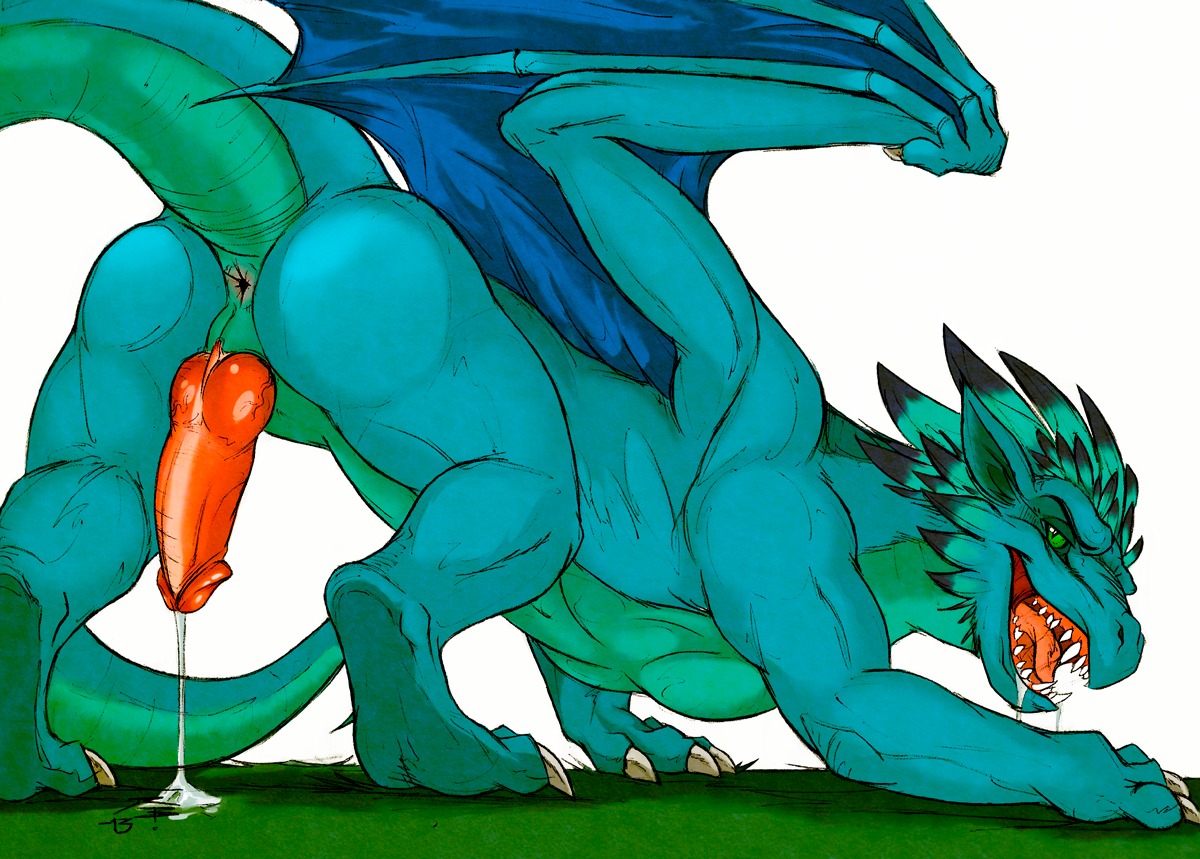 all_fours animal_genitalia animal_penis anus ass_up blue_body bodily_fluids butt claws crazydrak cum dragon drooling e621 erection fangs feral genital_fluids genitals green_eyes humanoid_genitalia humanoid_penis hybrid_genitalia hybrid_penis knot knotted_humanoid_penis knotted_penis looking_at_viewer male membrane_(anatomy) membranous_wings mythological_creature mythological_scalie mythology nude penis presenting presenting_hindquarters raised_tail saliva scalie simple_background solo synx_ryugami tail teeth toe_claws white_background wings