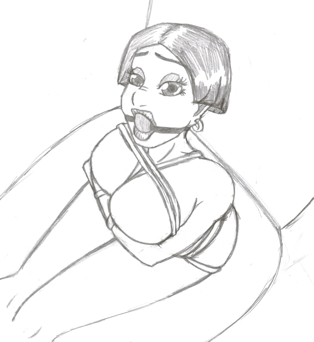 bondage crocface crystal female gag gagged monochrome order_of_the_stick rule34 tagme webcomic
